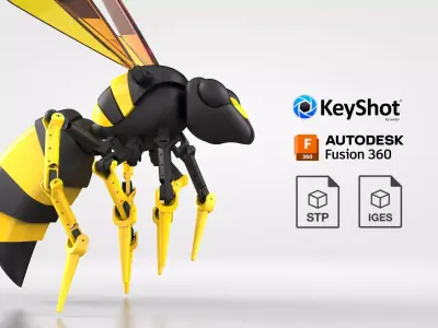 ROBOT INSECT WASP MECHANICAL 3D model purchase