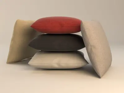 Solid Square Pillow Free 3D model