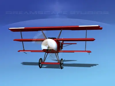 Fokker DR-1 Triplane Richthoven 3D model