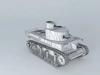 T 24 Soviet Tank 3D model