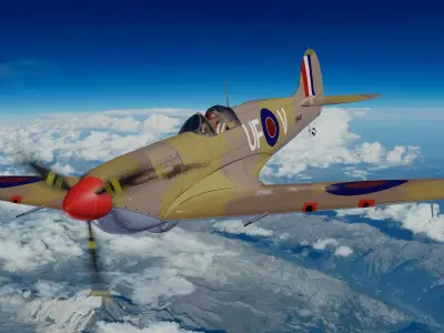 Supermarine Spitfire MK Vb Africa 3D model