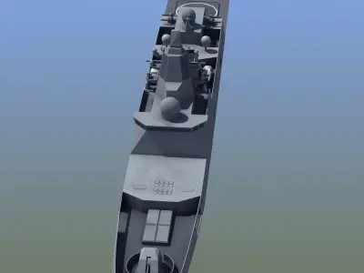 Frigate Gorshkov Low-poly 3D model