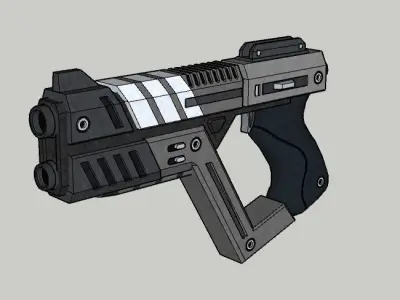 M-4 Shuriken Low-poly 3D model