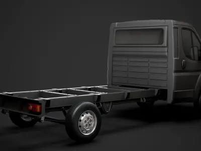 Peugeot Boxer Chassis Truck Single Cab 3800WB 2014 3D model