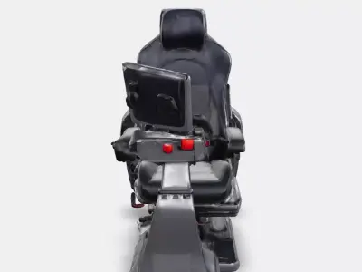 Modern Ergo Pilot Seat Low-poly 3D model
