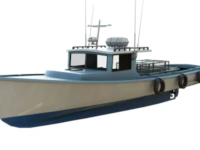 Lobster Fishing Boat 3D model