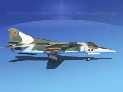 Mig-27 Flogger LP Russia Low-poly 3D model