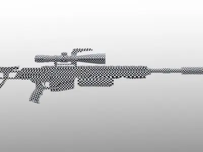 Sci-Fi Sniper Low-poly 3D model