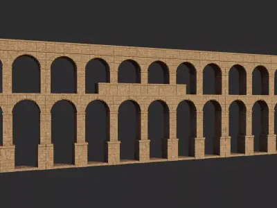 Aqueduct of Segovia Spain 3D model