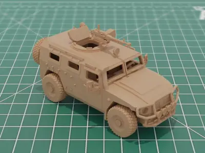 GAZ-2330 Tigr Armored Truck Russian Army Vehicle 3D print model