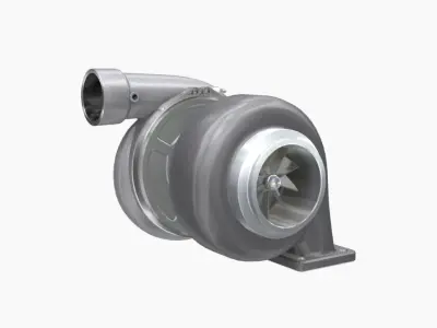 Harts H6 Pro275 134mm turbocharger Low-poly 3D model
