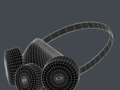 Gas mask helmet 3d model scifi Low-poly Low-poly 3D model Low-poly 3D model