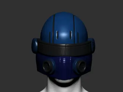 helmet high poly sculpt 3d printable  3D model 178