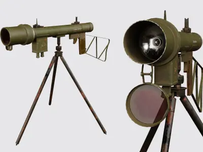 US WWII Army Airborne Signal Lamp M 227 Low-poly 3D model