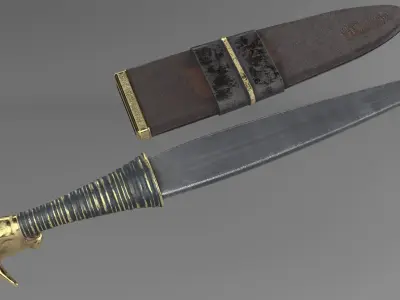 EGYPTIAN BULL HEAD KNIFE 3D model