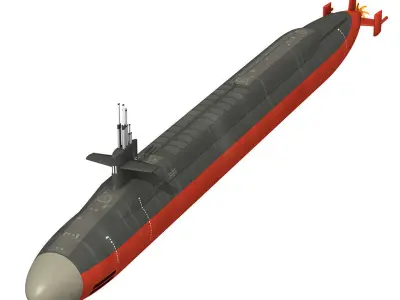 Ohio Class Submarine 3D model