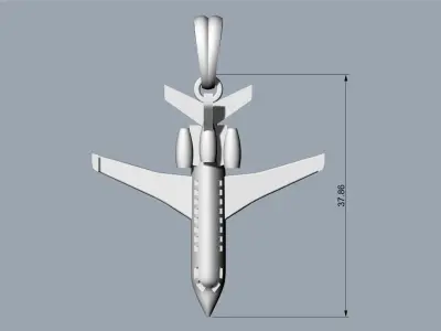 Falcon plane pendant-Dije avion falcon 3D print model