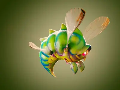 Bug Monster Character model  Game-ready Low-poly 3D model