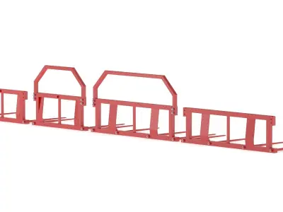 Bale Transport Fork Euro Set 3D model