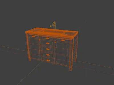 Washbasin Cabinet Free 3D model