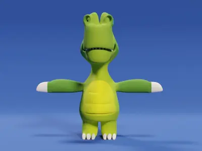Cartoon Dinosaur Low poly 3D model Low-poly 3D model