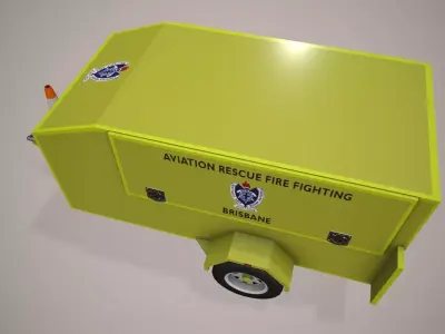 ARFF Support Trailer --395-- Low-poly 3D model