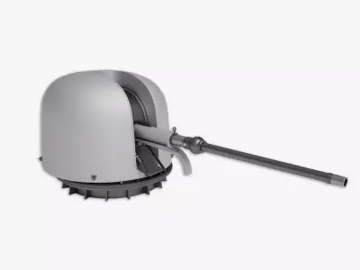 76MM OTO Melara 3D model 3D model