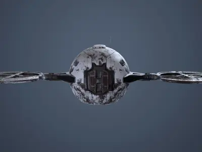 Maintenance Drone Mk1 Rusted 3D model