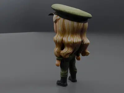 military funko doll 3D model