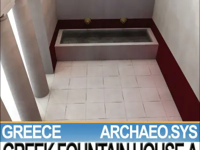 Ancient Greek Fountain House A 3D model