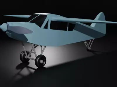 Airplane plane Free low-poly 3D model