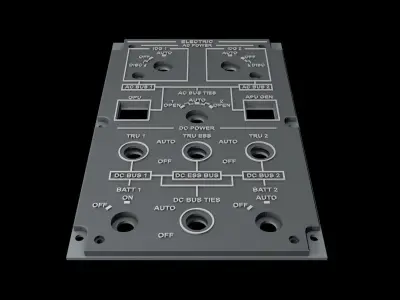 EMBRAER E1 OVERHEAD - ELECTRIC PANEL 3D print model