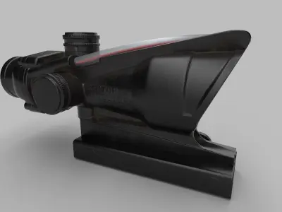 Trijicon ACOG Fiber Optic 4x Rifle Scope Low-poly 3D model