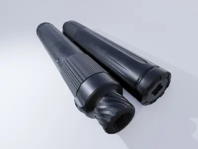 Suppressor Free Game Ready Free low-poly 3D model
