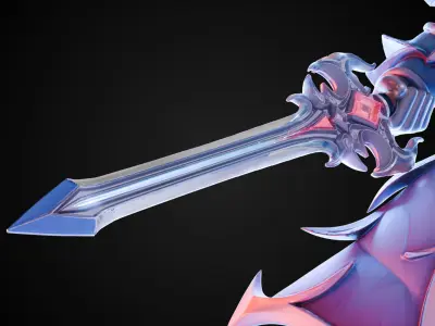 Stylized Sword - Dragonsoul Edge Crimsonspire - Game Ready 3D model