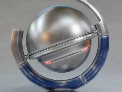 Sci-fi sphere modern art Free 3D model