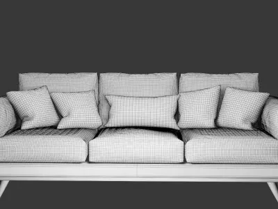 Brown Sofa 3D Model Free 3D model