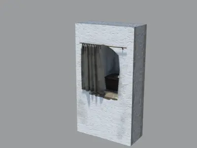 Medieval castle garderobe toilet Low-poly 3D model