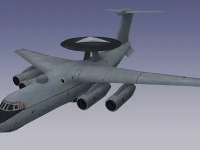 Russian A50-AWACS Low-poly 3D model