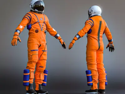 Artemis Orion OCSS Astronaut Suit NASA with PBR Textures 3D model