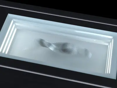 Scifi table Low-poly 3D model