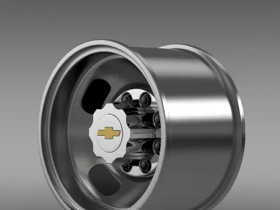 Chevrolet Silverado 3500HD 2008 rear rim 3D model