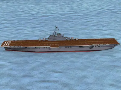 Ticonderoga Class Carrier CV-36 USS Antietam 3D model