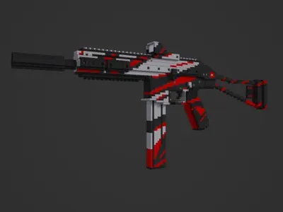 Voxel LWRC SMG-45 3D model