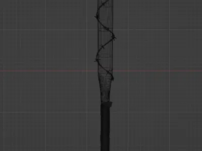 Baseball bat with barbed wire Free 3D model