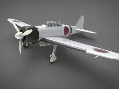 Mitsubishi A6M Zero 3D model