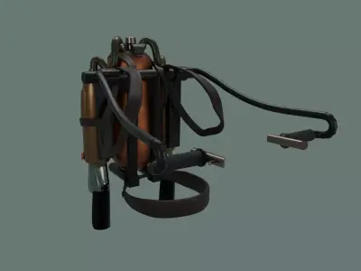 Rigged-jetpack 3D model