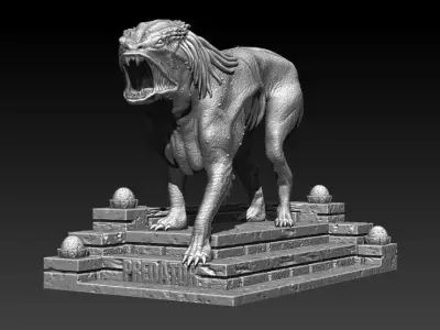 Predator Dog File STL OBJ for 3D Printing FDM-FFF DLP-SLA-SLS 3D print model