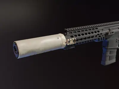 Suppressor Shield Low-poly 3D model