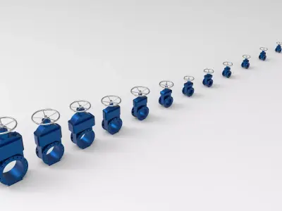 Gate Valve Handwheel Water DN40 to DN500 3D model